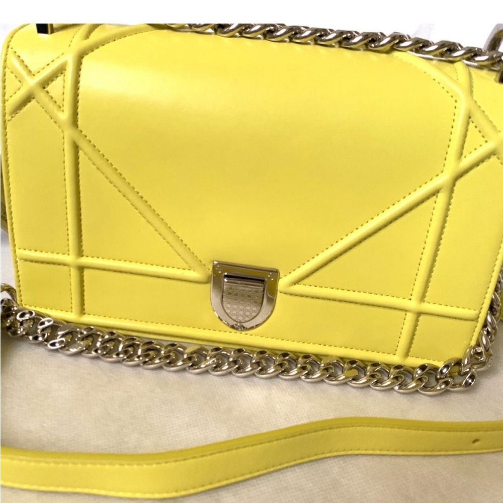 Christian Dior Citron Diorama Small Lambskin Bag - Picture 3 of 13